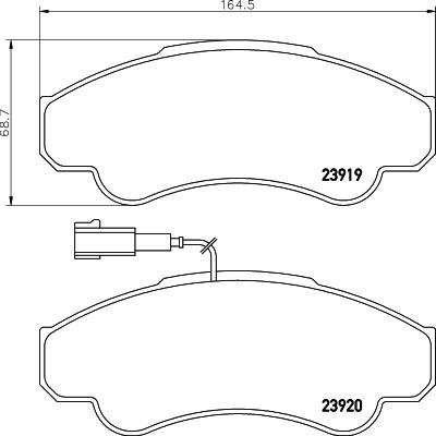 Mintex MDB2329 - Bremžu uzliku kompl., Disku bremzes adetalas.lv