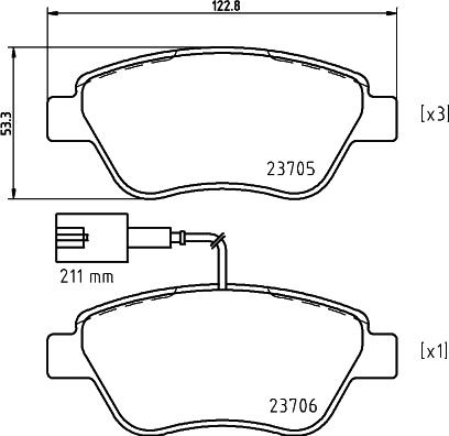 FTE 9001020 - Bremžu uzliku kompl., Disku bremzes adetalas.lv