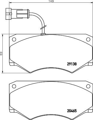 Mintex MDB2640 - Bremžu uzliku kompl., Disku bremzes adetalas.lv