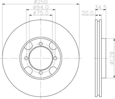 Mintex MDC580 - Bremžu diski adetalas.lv