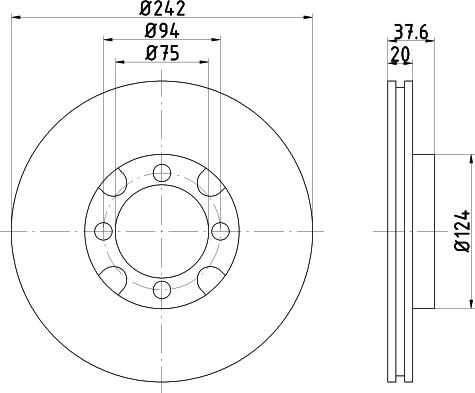 Mintex MDC665 - Bremžu diski adetalas.lv