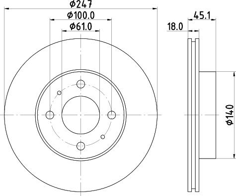 Mintex MDC1042 - Bremžu diski adetalas.lv