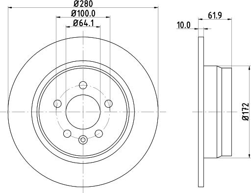 Mintex MDC1085 - Bremžu diski adetalas.lv