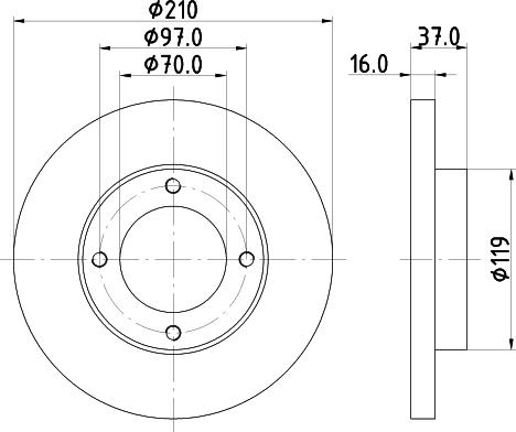 Mintex MDC1284 - Bremžu diski adetalas.lv