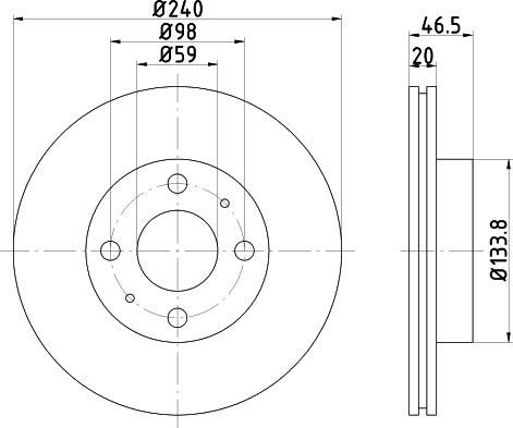 Mintex MDC358 - Bremžu diski adetalas.lv