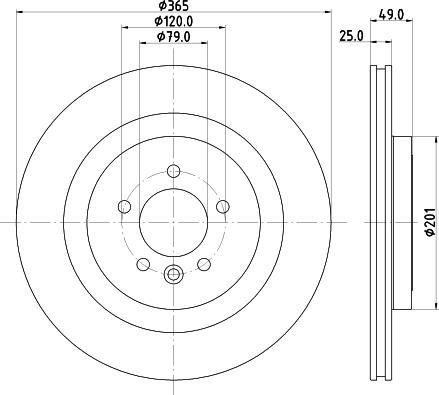 DJ Parts BD2893 - Bremžu diski adetalas.lv