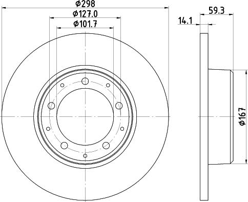 Mintex MDC2259 - Bremžu diski adetalas.lv