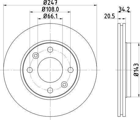 BOSCH 0 986 479 861 - Bremžu diski adetalas.lv