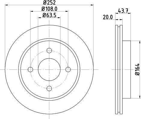 Mintex MDK0164 - Bremžu komplekts, Disku bremzes adetalas.lv