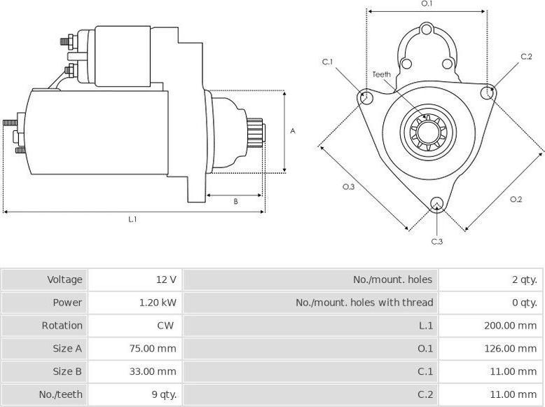 Mitsuba SM442-32 - Starteris adetalas.lv