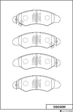 MK Kashiyama D9046M - Bremžu uzliku kompl., Disku bremzes adetalas.lv