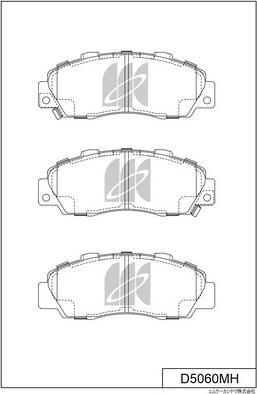 MK Kashiyama D5060MH - Bremžu uzliku kompl., Disku bremzes adetalas.lv