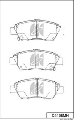 MK Kashiyama D5168MH - Bremžu uzliku kompl., Disku bremzes adetalas.lv