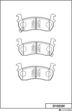 MK Kashiyama D1055M - Bremžu uzliku kompl., Disku bremzes adetalas.lv