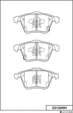 MK Kashiyama D3138MH - Bremžu uzliku kompl., Disku bremzes adetalas.lv