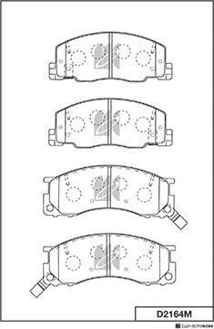 MK Kashiyama D2164M - Bremžu uzliku kompl., Disku bremzes adetalas.lv