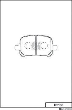 MK Kashiyama D2166 - Bremžu uzliku kompl., Disku bremzes adetalas.lv