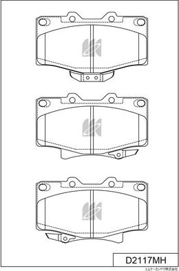 MK Kashiyama D2117MH - Bremžu uzliku kompl., Disku bremzes adetalas.lv