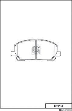 MK Kashiyama D2231 - Bremžu uzliku kompl., Disku bremzes adetalas.lv
