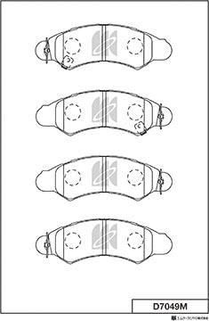 MK Kashiyama D7049M - Bremžu uzliku kompl., Disku bremzes adetalas.lv