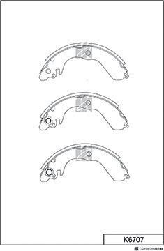 MK Kashiyama K6707 - Bremžu loku komplekts adetalas.lv