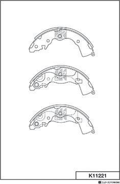 MK Kashiyama K11221 - Bremžu loku komplekts adetalas.lv