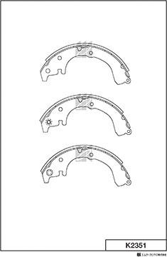 MK Kashiyama K2351 - Bremžu loku komplekts adetalas.lv