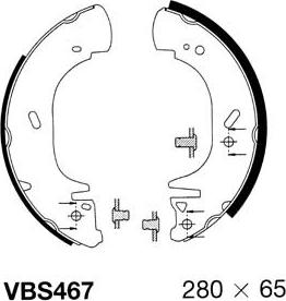 Motaquip VBS467 - Bremžu loku komplekts adetalas.lv