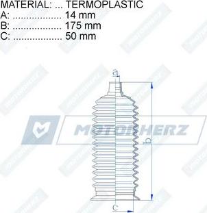 Motorherz RDZ0527MG - Putekļusargs, Stūres iekārta adetalas.lv