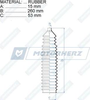 Motorherz RDZ0337MG - Putekļusargs, Stūres iekārta adetalas.lv