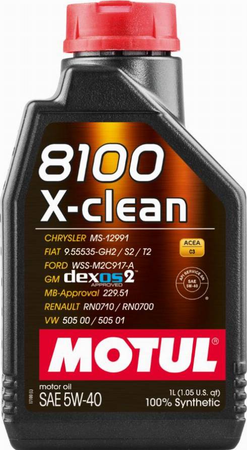 Motul 8100XCLEAN5W40C35L - Motoreļļa adetalas.lv