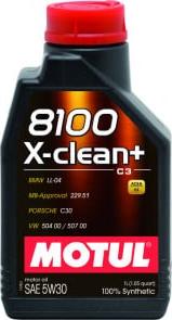 Motul 8100XCLEAN5W301L - Motoreļļa adetalas.lv