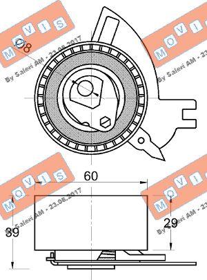 MOVIS AST3804 - Spriegotājrullītis, Gāzu sadales mehānisma piedziņas siksna adetalas.lv