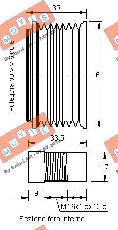 MOVIS AST2903 - Piedziņas skriemelis, Ģenerators adetalas.lv