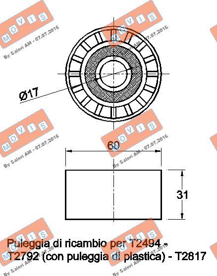 MOVIS AST2490 - Parazīt / Vadrullītis, Ķīļrievu siksna adetalas.lv