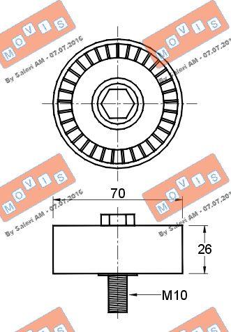 MOVIS AST2666 - Parazīt / Vadrullītis, Ķīļrievu siksna adetalas.lv