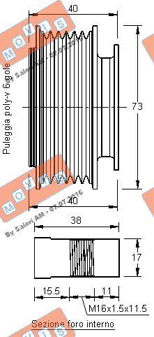 MOVIS AST2291 - Piedziņas skriemelis, Ģenerators adetalas.lv