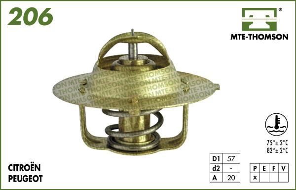 MTE-Thomson 206.82 - Termostats, Dzesēšanas šķidrums adetalas.lv