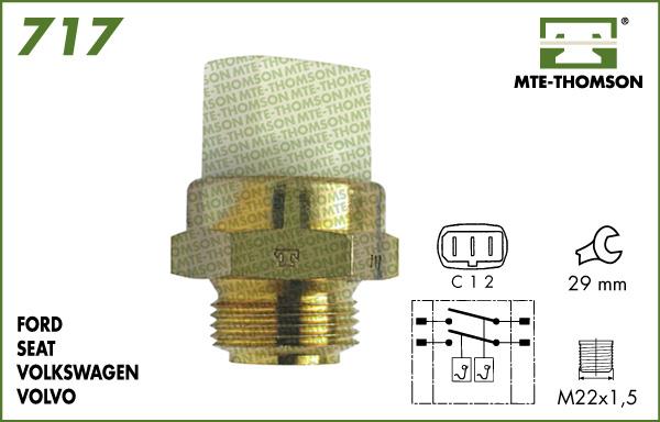 MTE-Thomson 717.75/82 - Termoslēdzis, Radiatora ventilators adetalas.lv