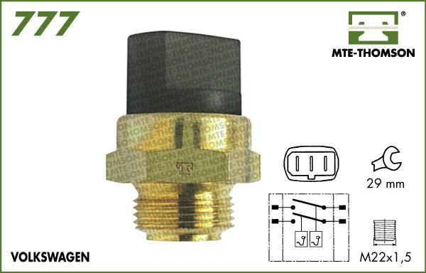 MTE-Thomson 777.95/102 - Termoslēdzis, Radiatora ventilators adetalas.lv