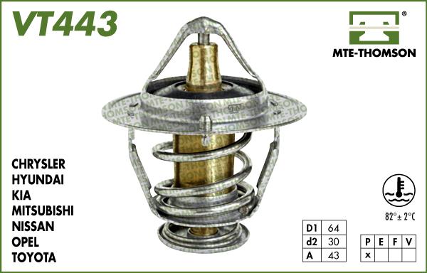 MTE-Thomson VT443.78 - Termostats, Dzesēšanas šķidrums adetalas.lv