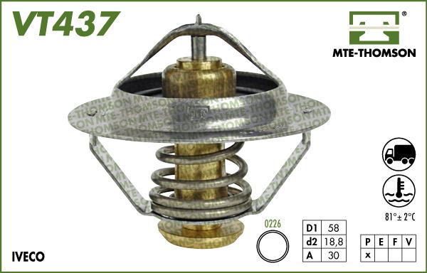 MTE-Thomson VT437.81 - Termostats, Dzesēšanas šķidrums adetalas.lv