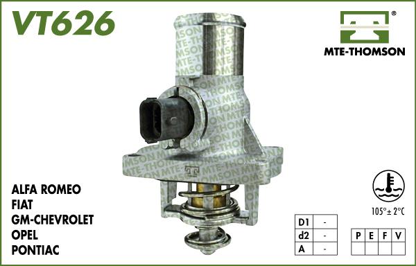 MTE-Thomson VT626.105 - Termostats, Dzesēšanas šķidrums adetalas.lv