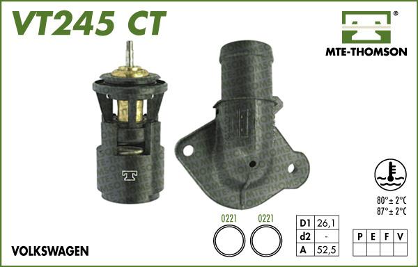 MTE-Thomson VT245.87CT - Termostats, Dzesēšanas šķidrums adetalas.lv