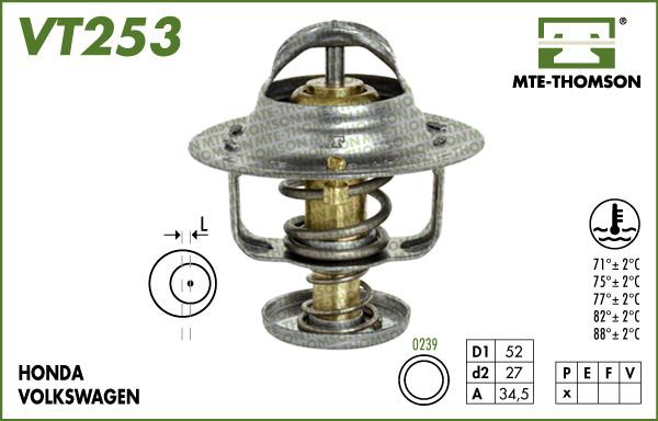 MTE-Thomson VT253.88 - Termostats, Dzesēšanas šķidrums adetalas.lv