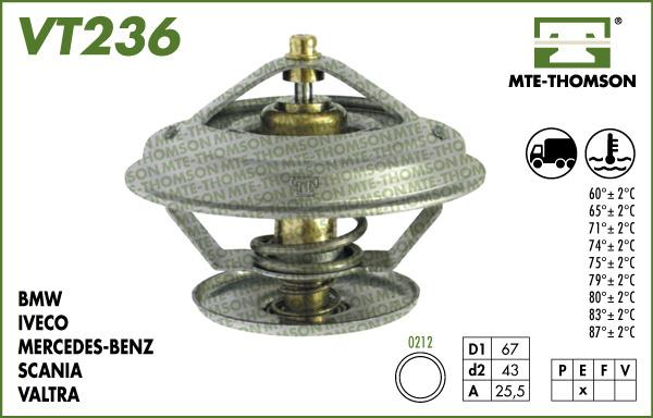 MTE-Thomson VT236.83 - Termostats, Dzesēšanas šķidrums adetalas.lv