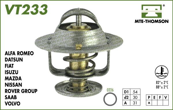 MTE-Thomson VT233.82 - Termostats, Dzesēšanas šķidrums adetalas.lv