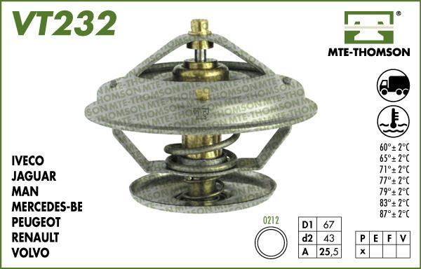 MTE-Thomson VT232.87 - Termostats, Dzesēšanas šķidrums adetalas.lv