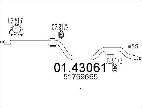 MTS 01.43061 - Izplūdes caurule adetalas.lv