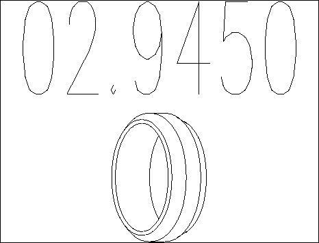 MTS 02.9450 - Blīvgredzens, Izplūdes caurule adetalas.lv